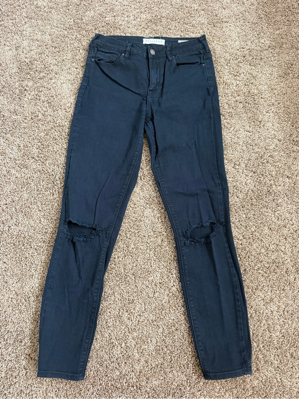 Blank NYC Black Distressed Knee Skinny Jeans